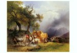 Gauermann Friedrich; Der Erntewagen , 1837