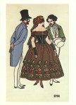 Geyling Remigius; Figurengruppe in Beiderermeiertracht , um 1910