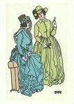 Geyling Remigius; Zwei Damen in Biedermeiertracht , um 1910