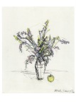 Giacometti Alberto; Mazzo di fiori e mela , 1961