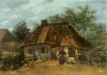 Gogh Vincent van - van Gogh; Bauernhaus mit Frau und Ziege , 1885