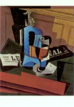 Gris Juan; Siphon, Glas und Zeitung , 1916