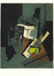 Gris Juan; Stilleben mit Zeitung , 1916