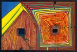 Hundertwasser Friedensreich; Die Nachbarn I . Spiral-Sonne und Mondhaus - 1963