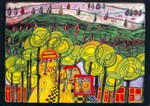 Hundertwasser Friedensreich; The Rain Falls Far From Us - 1969