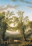 Hackert Jacob Philipp; Der Herbst, Weinlese und Blick auf Sorrent, den Golf und die Inseln , ca. 1784