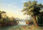 Hackert Jacob Philipp; Ideallandschaft mit Junotempel aus Agrigent , 1794