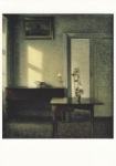 Hammershøi Vilhelm; Interieur mit Topfpflanze auf einem Spieltisch , 1910/11