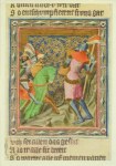 Handschriften; König Takalaze rennt Rennewart an