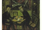 Heckel Erich; Zwei Männer am Tisch , 1912