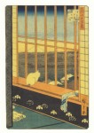 Hiroshige Ichiyusai; Katze am Fenster