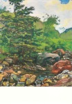 Hodler Ferdinand; Brook with Tree and Rocks , 1910