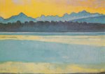 Hodler Ferdinand; The Bay of Genève and the Mont-Blanc before Sunrise , 1918