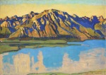 Hodler Ferdinand; The Grammont in the Morning Sun , 1917