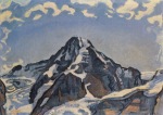 Hodler Ferdinand; The 'Moench' With Clouds , 1911