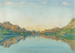 Hodler Ferdinand; The Lake of Silvaplana in Autumn , 1907