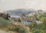 Höger Josef; View of Gmunden at theLake Traun from the Old Post-Street