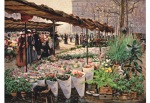Hörmann Theodor von; Blumenmarkt bei der Madeleine IV , 1889