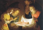 Honthorst Gerard van (eigentlich Gerrit van); Die Anbetung des Kindes , um 1620