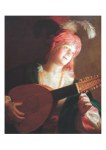Honthorst Gerard van (eigentlich Gerrit van); Mädchen mit Laute bei Kerzenlicht , 1620