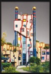 Hundertwasser Friedensreich; Wohnen Unterm Regenturm, Plochingen (Detail)