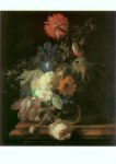 Huysum Jan van; Blumenstrauss mit Schmetterling , 1724