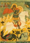 Icon Russian; Saint George and the Dragon