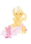 Iwasaki Chihiro; Pink Rabbit and Baby , 1971