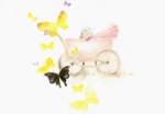 Iwasaki Chihiro; Schmetterlinge und Baby im Kinderwagen , 1967