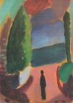 Jawlensky Alexej von; Variation mit schwarzer Figur , um 1916
