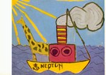 Kindermalereien; Giraffentransport