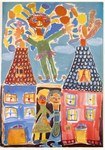 Kindermalereien; Till Eulenspiegel als Seiltänzer