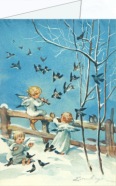 Kager Erica von; Three Angels and Birds making Music
