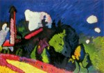 Kandinsky Wassily; Landschaft mit Turm , 1908