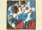 Kandinsky Wassily; Entwurf zum Farbholzschnitt "Drei Reiter in Rot, Blau und Schwarz" , 1910/11