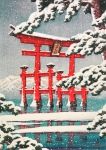 Kawese Hasui; Schnee beim Miyajima-Schrein , 1929