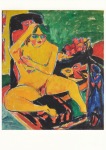 Kirchner Ernst Ludwig; Akt im Atelier , c. 1910