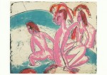 Kirchner Ernst Ludwig; Drei Badende an Steinen, Fehmarn , 1913