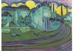 Kirchner Ernst Ludwig; Bahnhofseinfahrt - Bahnhof Löbtau , 1911
