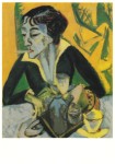Kirchner Ernst Ludwig; Erna mit Zigarette , 1913