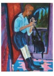 Kirchner Ernst Ludwig; Der Flötenspieler , 1922/23