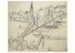Kirchner Ernst Ludwig; Der "Eiserne Steg" in Frankfurt am Main mit Blick nach Sachsenhausen , 1916