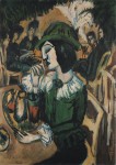 Kirchner Ernst Ludwig; Grüne Dame im Gartencafé , 1912