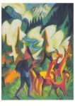 Kirchner Ernst Ludwig; Hirte mit Ziegen am Morgen , 1918