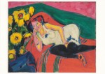 Kirchner Ernst Ludwig; Liegende Frau in weissem Hemd , um 1909