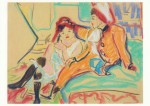 Kirchner Ernst Ludwig; Zwei Mädchen auf einem Divan , 1909