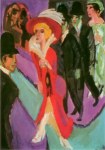 Kirchner Ernst Ludwig; Strasse mit roter Kokotte , 1914/25
