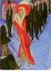 Kirchner Ernst Ludwig; Strasse mit roter Kokotte , 1914