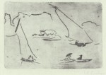 Kirchner Ernst Ludwig; Teich mit Segelbooten , 1910