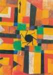 Klee Paul; Mit der rotierenden schwarzen Sonne und mit dem Pfeil , 1919